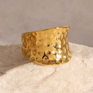 1 Piece Retro Style Solid Color Stainless Steel Waterproof Women's Single Ring h5 Picture3