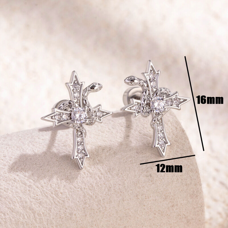 1 pièce de boucles d'oreilles à tige en acier titane et zircon pour femme, style décontracté, série simple, motif animal, sans placage h5