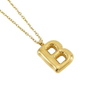 1 piece simple series simple letter titanium steel gold plated women pendant necklaces h5 Picture6