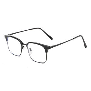 1 Pair Casual Semi Framed Square Shaped Blue - light Blocking Glasses h5 Picture2