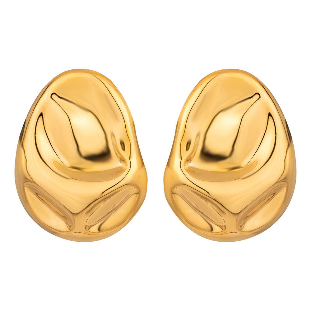 1 pair simple series simple solid color stainless steel gold plated women stud earrings h5Picture5