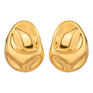 1 pair simple series simple solid color stainless steel gold plated women stud earrings h5 Picture5