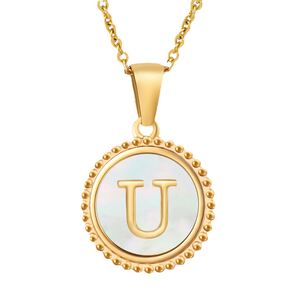 1 Piece Golden Simple Series Simple Letter Women's Pendant Necklaces h5 Picture5