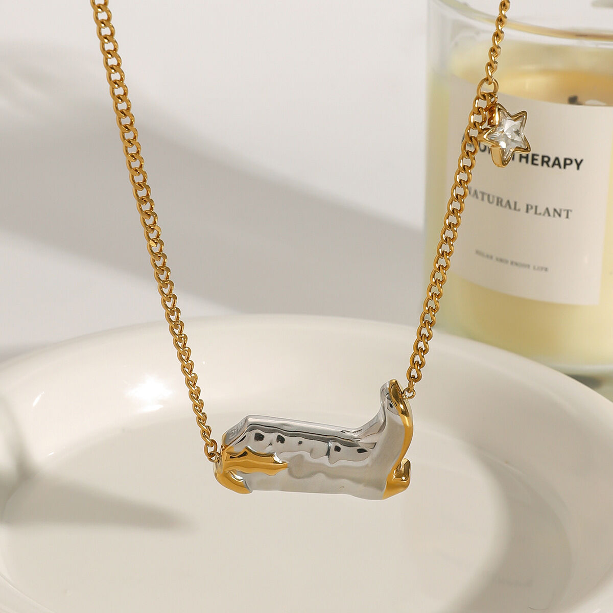 1 Piece Stylish Series Cowboy Boots Star Stainless Steel Waterproof Gold Color Women's Pendant Necklaces h5 Picture3
