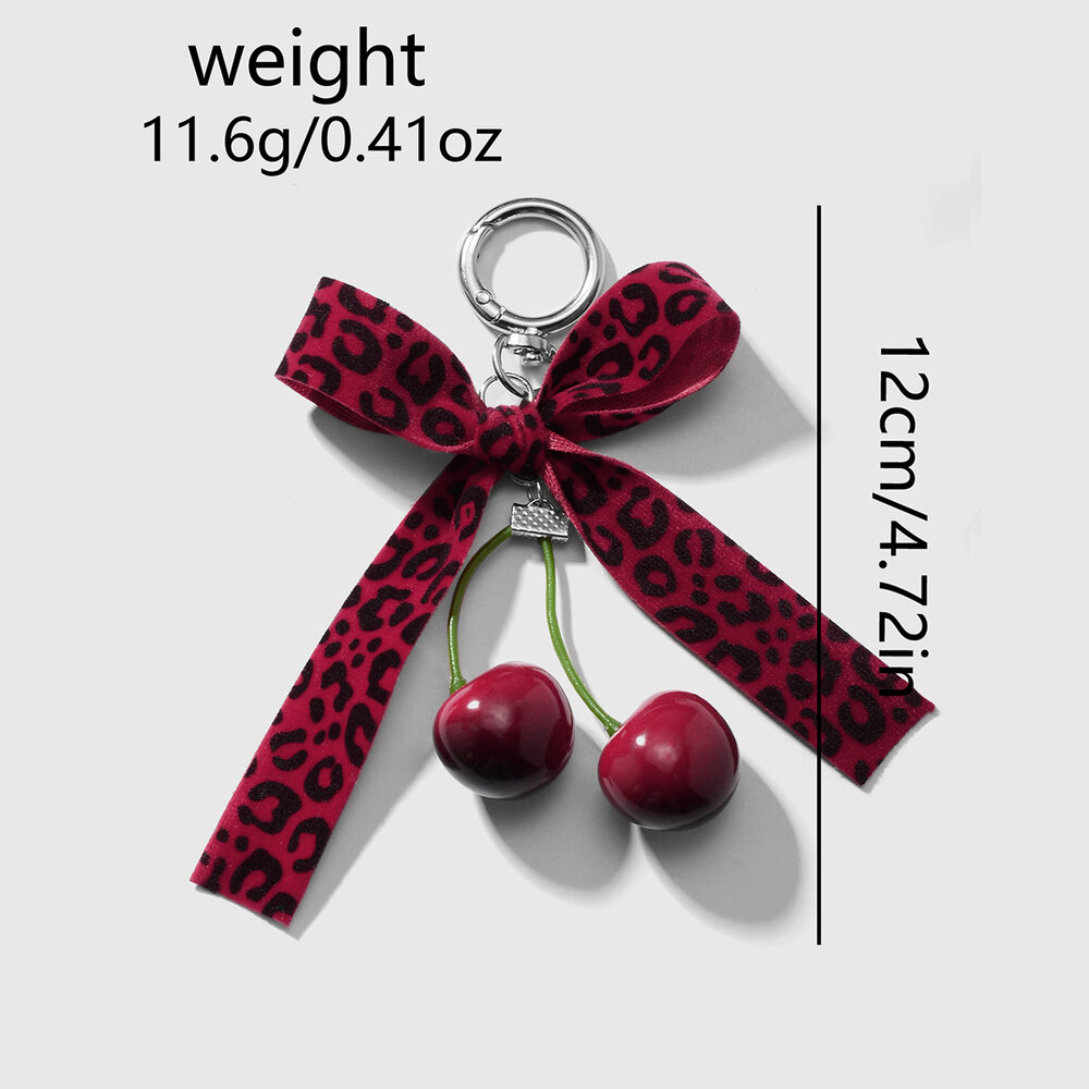 1 Piece Sweet Lace Leopard Bow Bag Charms Picture6