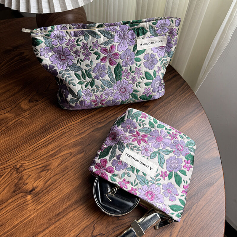 1 Piece Romantic Series Natural Flower Canvas Women's Bags