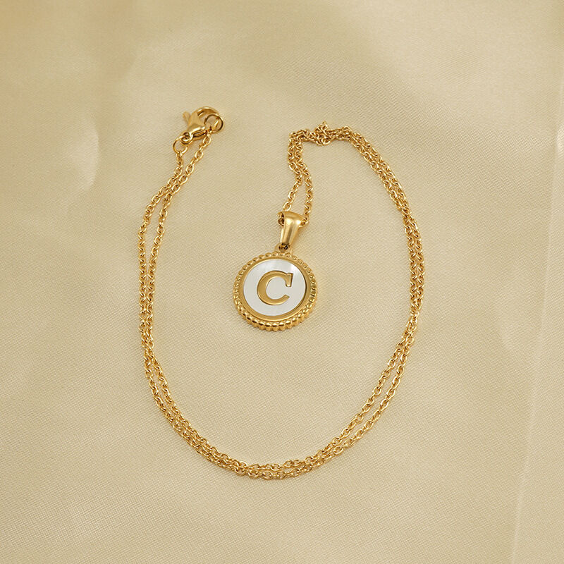 1 Piece Golden Simple Series Simple Letter Women's Pendant Necklaces Picture2
