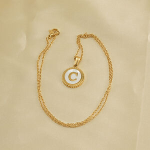 1 Piece Golden Simple Series Simple Letter Women's Pendant Necklaces h5 Picture2