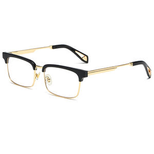 1 Pair of Stylish Semi Rimmed Metal Patchwork Protective Women's Sunglasses h5 Picture6