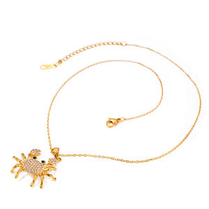 1 Stück Simple Series Casual Turtle Edelstahl 18 Karat vergoldet Strass Damen Anhänger Halsketten h5 Bild5