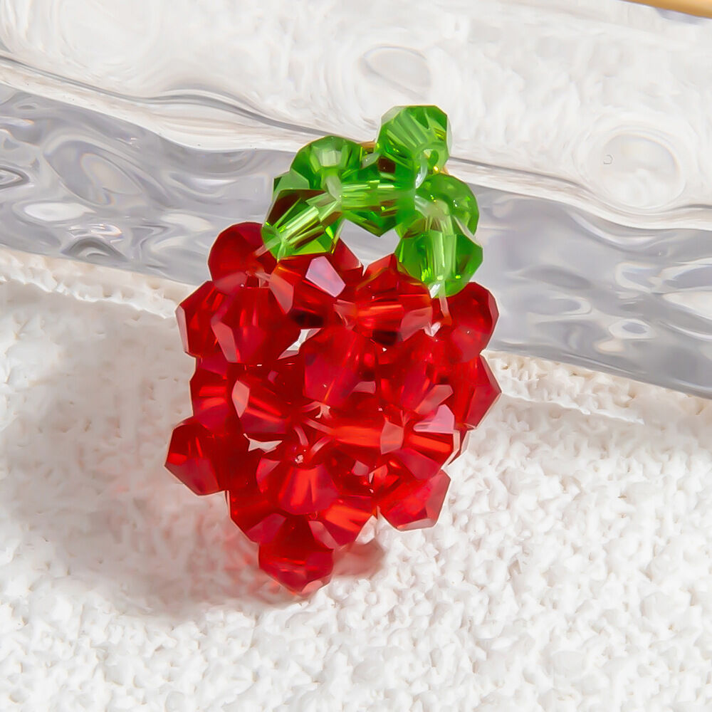 1 par de colgantes de cristal con diseño de plantas dulces de la serie romántica para mujer h5 Imagen4