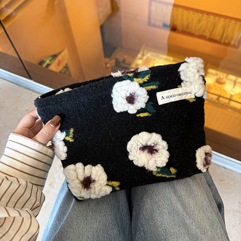 1 pezzo serie classica borse da donna in poliestere con fiori naturali h5Immagine3