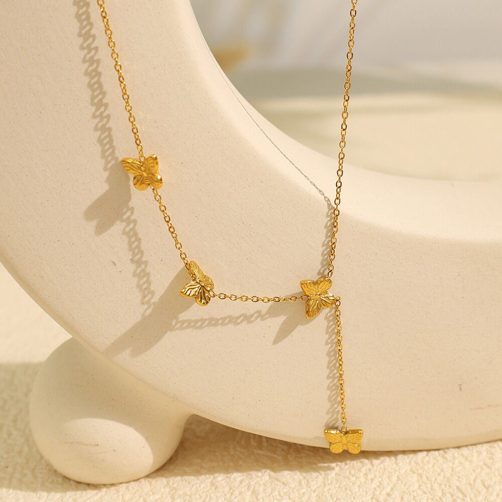 1 piece simple series sweet animal stainless steel  gold plated women pendant necklaces