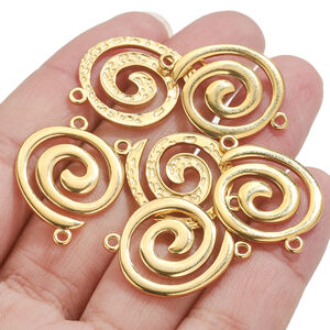1 Piece Lustrous Series Modern Vortex Shape Stainless Steel Waterproof Gold Color Women's Pendants h5 Picture5