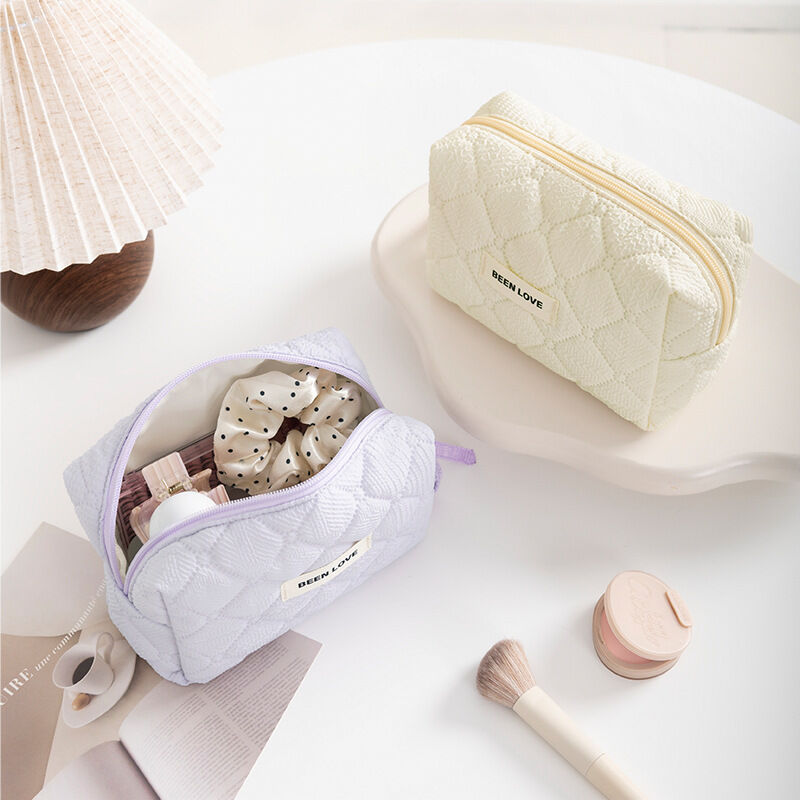 1 Piece Simple Style Octagonal Shape Solid Color Polyester Women's Makeup Bag 2
