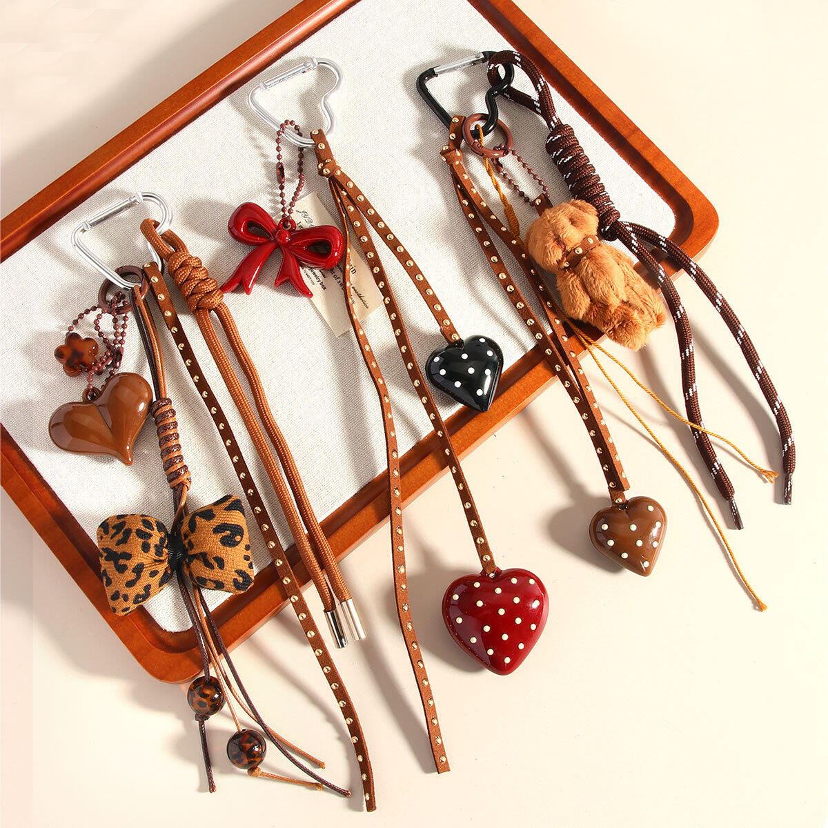 1 Piece Simple Series Cute Heart Rayon Women's Bag Charms