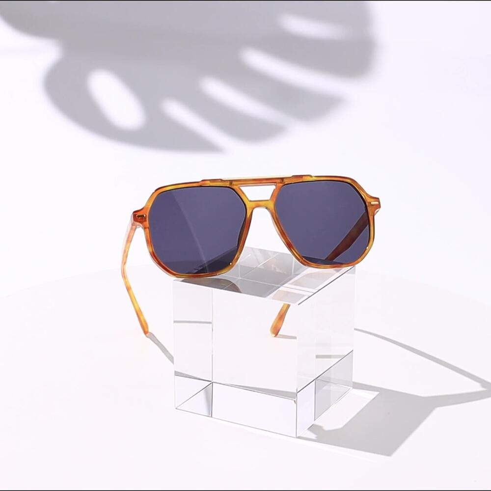 1 Pair of Stylish Large Leopard - print Square - frame Women's Sunglasses h5Picture6