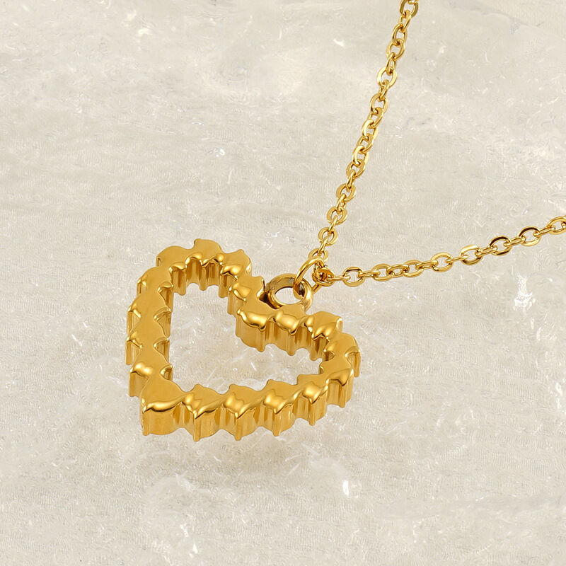 1 paire de colliers légers en acier titane pour femme, pendentifs en forme de cœur et de diamant, chaîne de clavicule, bijoux pour femme h5 Image3