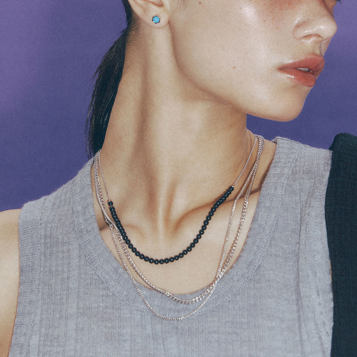 1 Piece Stainless Steel Waterproof Women's Layered Necklaces