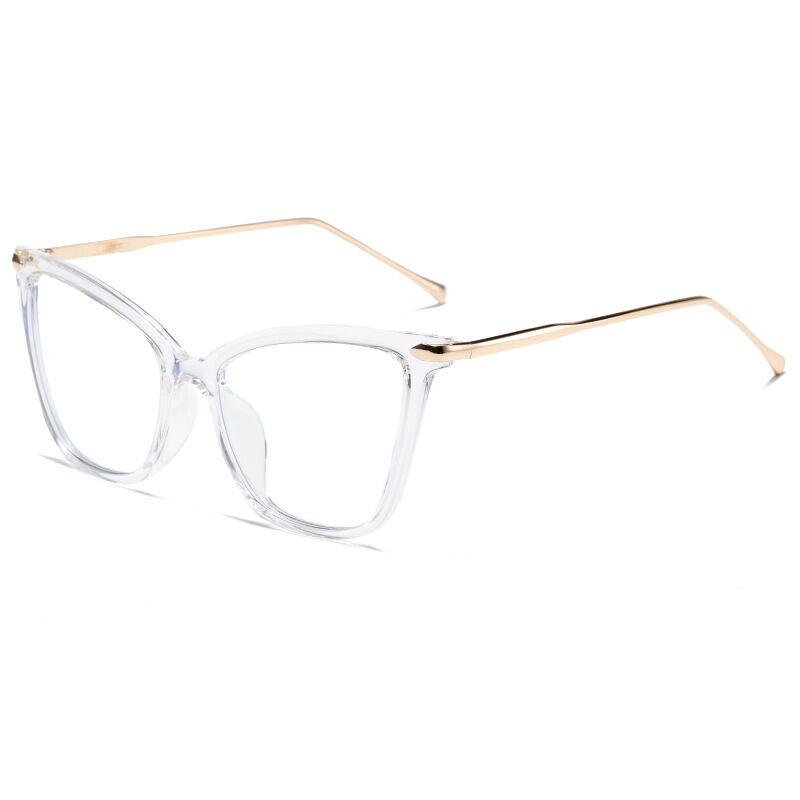 1 Paar Retro- und lässige Cat-Eye-Brille aus Metall mit Blaulichtfilter für Damen h5Bild2