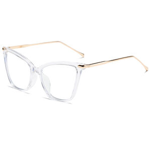 1 Paar Retro- und lässige Cat-Eye-Brille aus Metall mit Blaulichtfilter für Damen h5 Bild2