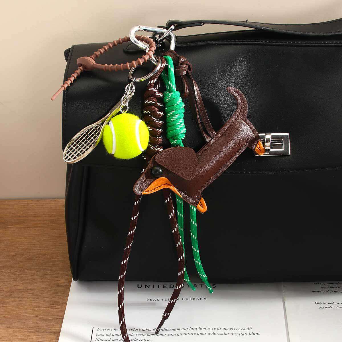 1 pezzo semplice serie quotidiana animale PU borsa da donna ciondoli