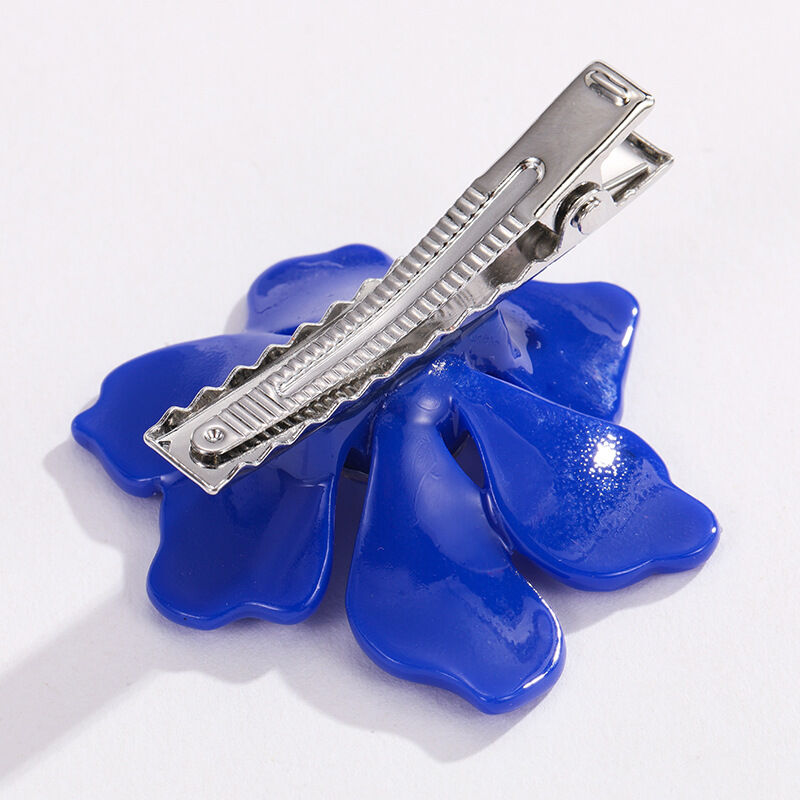 1 pezzo Serie romantica Fermagli per capelli da donna in resina con fiori per le vacanze h5Immagine4