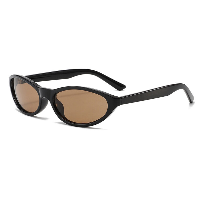 1 Pair of Casual Small Oval - frame Women's Sunglasses Picture2
