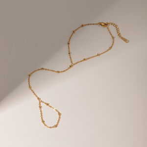 1 Stück Klassische Serie Zarte Linie Außergewöhnliches Edelstahl Wasserdicht Goldfarbenes Damen-Kettenarmband h5 Bild8