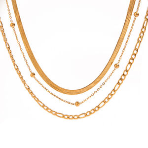 1 piece simple series classic annular stainless steel gold plated women layered necklaces h5 Picture6