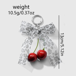 1 Piece Sweet Lace Leopard Bow Bag Charms h5 Picture10