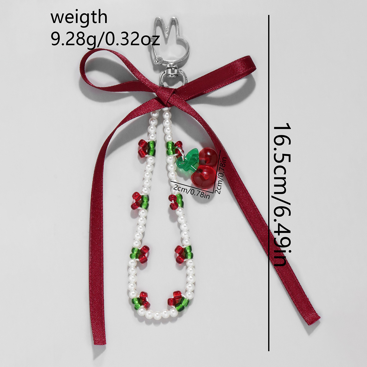 1 pezzo di ciondolo per borsa da donna in lega con fiocco dolce, serie semplice, senza placcatura, perla artificiale Immagine12