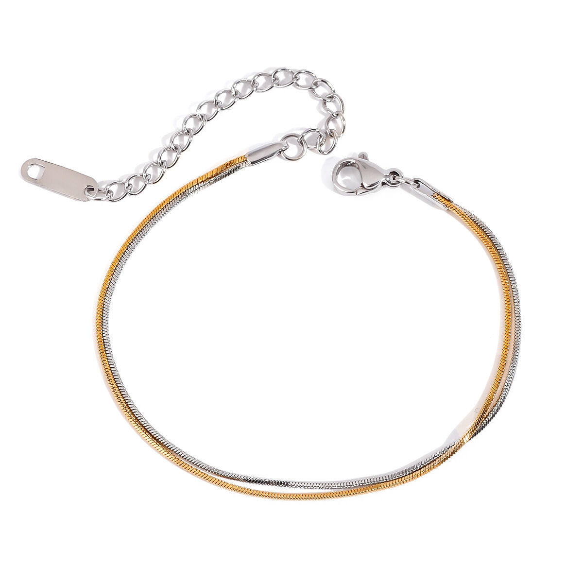 1 Stück Armband aus der Simple Series, zarte Linien, wasserdicht, aus Edelstahl, gold- und silberfarben Bild8