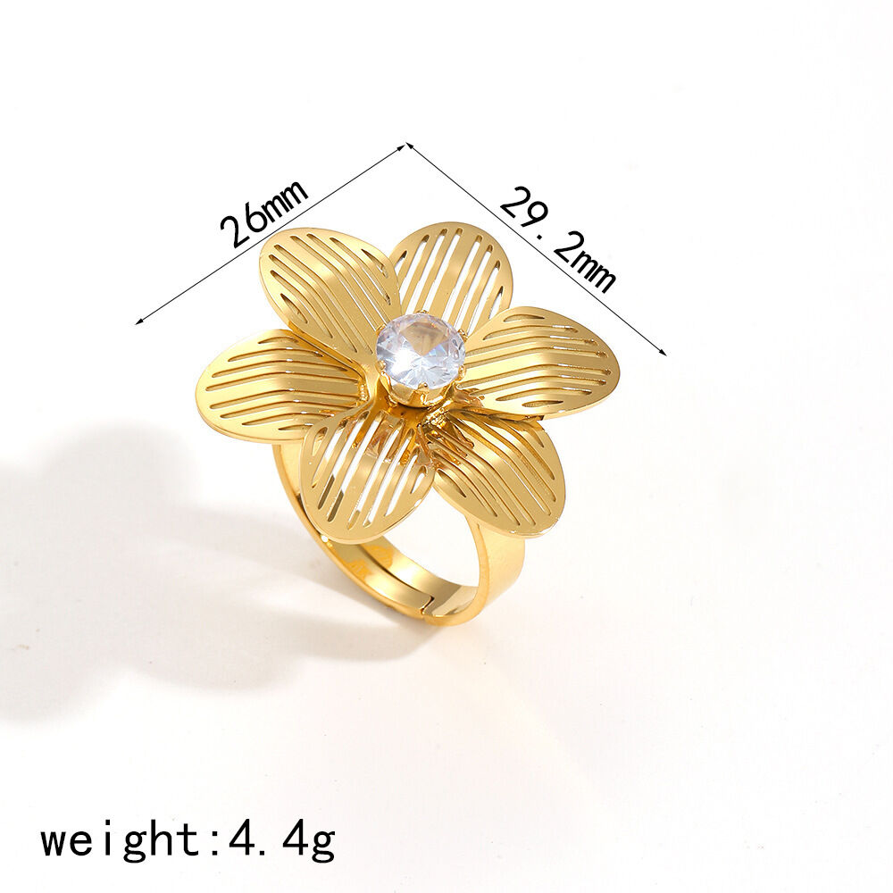 1 pair simple series daily flower stainless steel  gold plated artificial pearl women Drop Earrings h5 Picture4