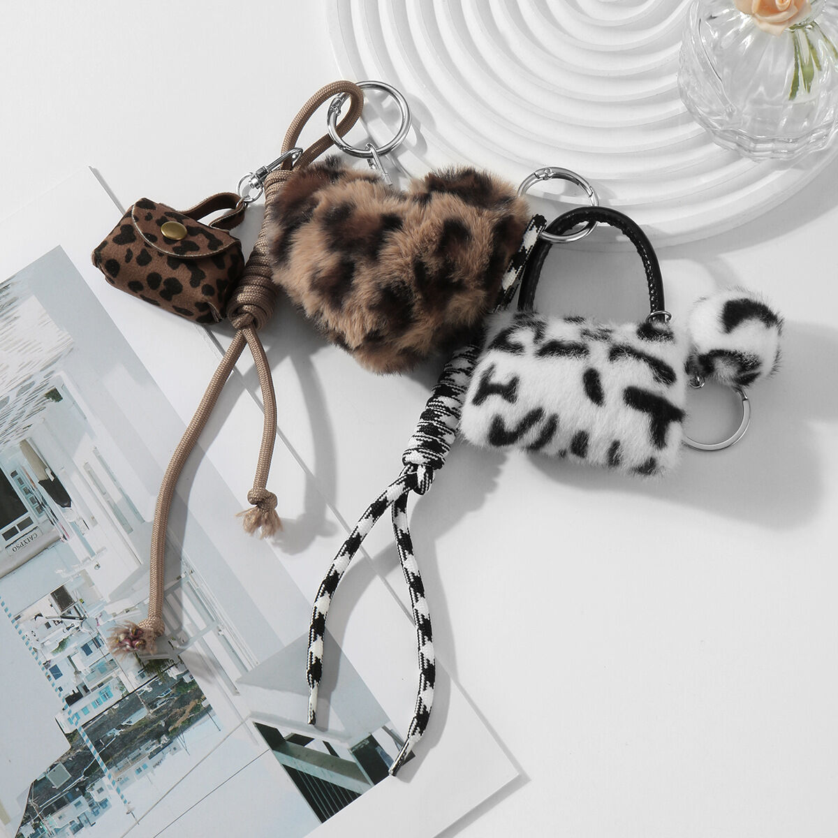 1 Piece Simple Series Retro Leopard Print Alloy Women's Bag Charms