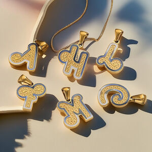 1 Piece Simple Series Chic Letter Stainless Steel Waterproof Gold Color Unisex Pendants h5 Picture3