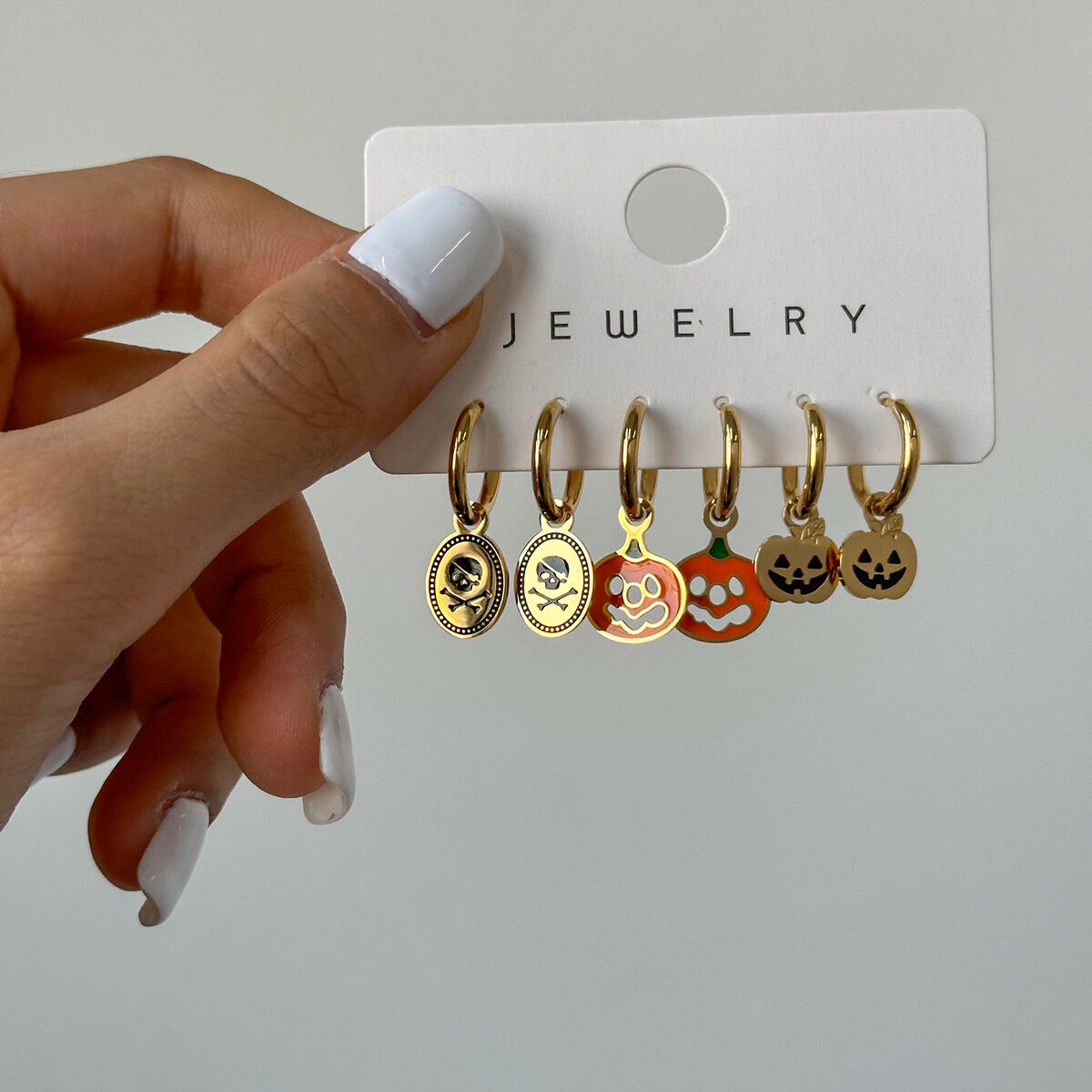 1 Set Halloween Stainless Steel Waterproof Earrings Set