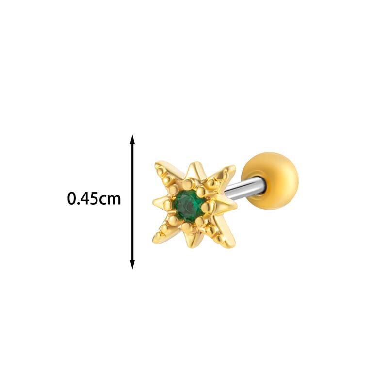 1 Stück zarte Spinne Titan Stahl Zirkon Damen Ohrstecker Bild2