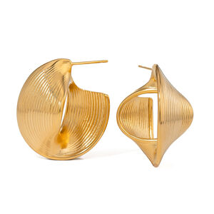 1 paar simple series style line edelstahl 18 karat vergoldete ohrstecker für damen h5 Bild6