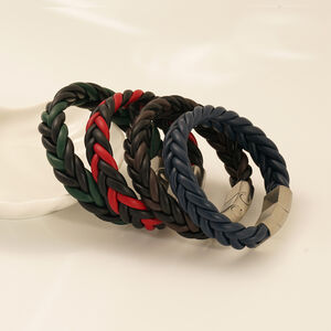 1 Pair Braided Leather Bracelet Men's And Women's Fashion Bracelet h5 Picture3