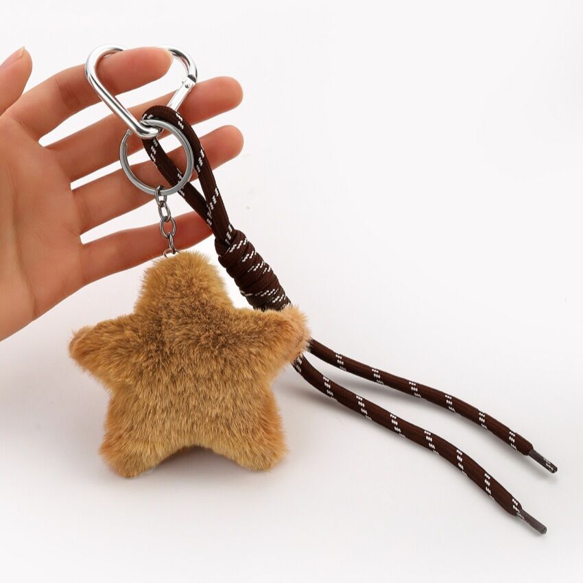 1 Piece Cute Plush Star Women's Bag Charms Picture5