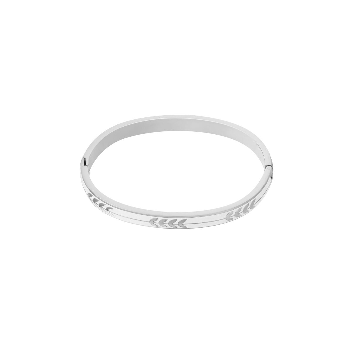 1 stuk Klassieke Serie Elegante Armband van Roestvrij Staal met Olijftakpatroon, Waterdicht, Goudkleurig h5 Afbeelding4