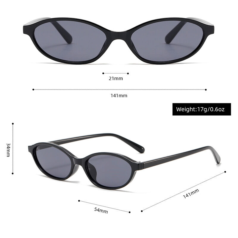 1 Pair of Stylish Oval Cat - eye Versatile Women's Sunglasses h5 Picture10