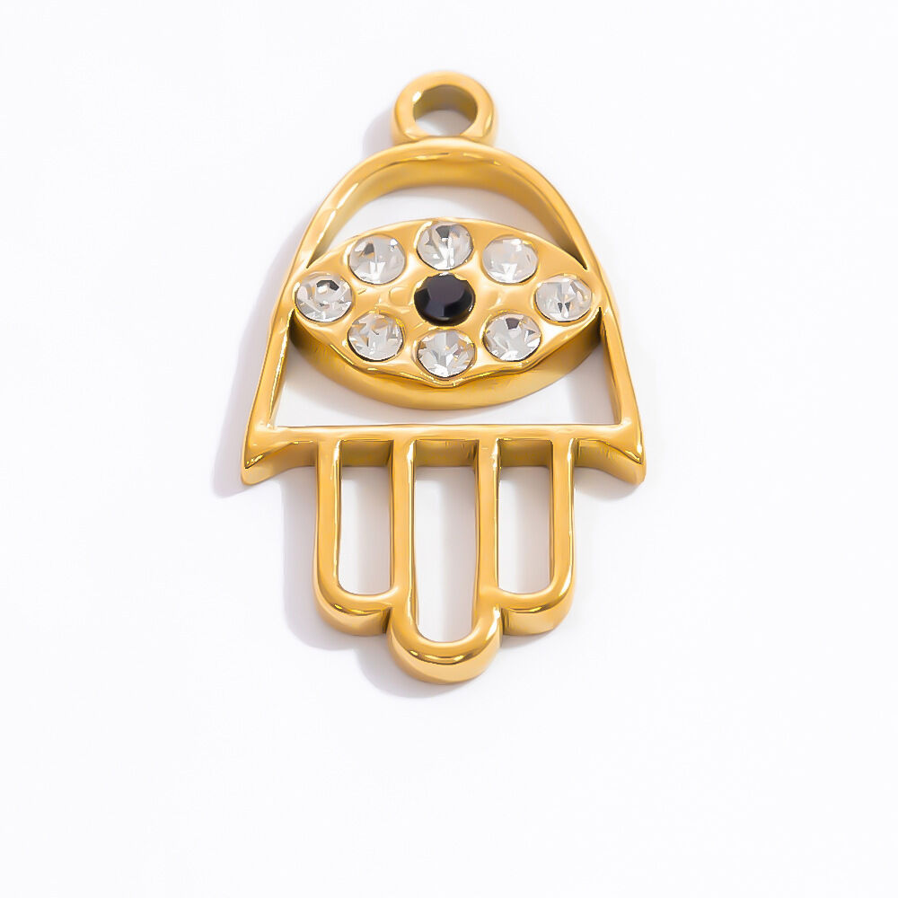 1 Piece Luxurious Series Delicate Eye Pattern Personalized Stainless Steel Waterproof Gold Color Women's Pendants Picture5