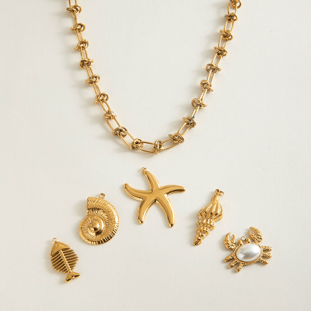 1 pezzo di catena in acciaio inossidabile impermeabile color oro, collane a catena fai da te da donna