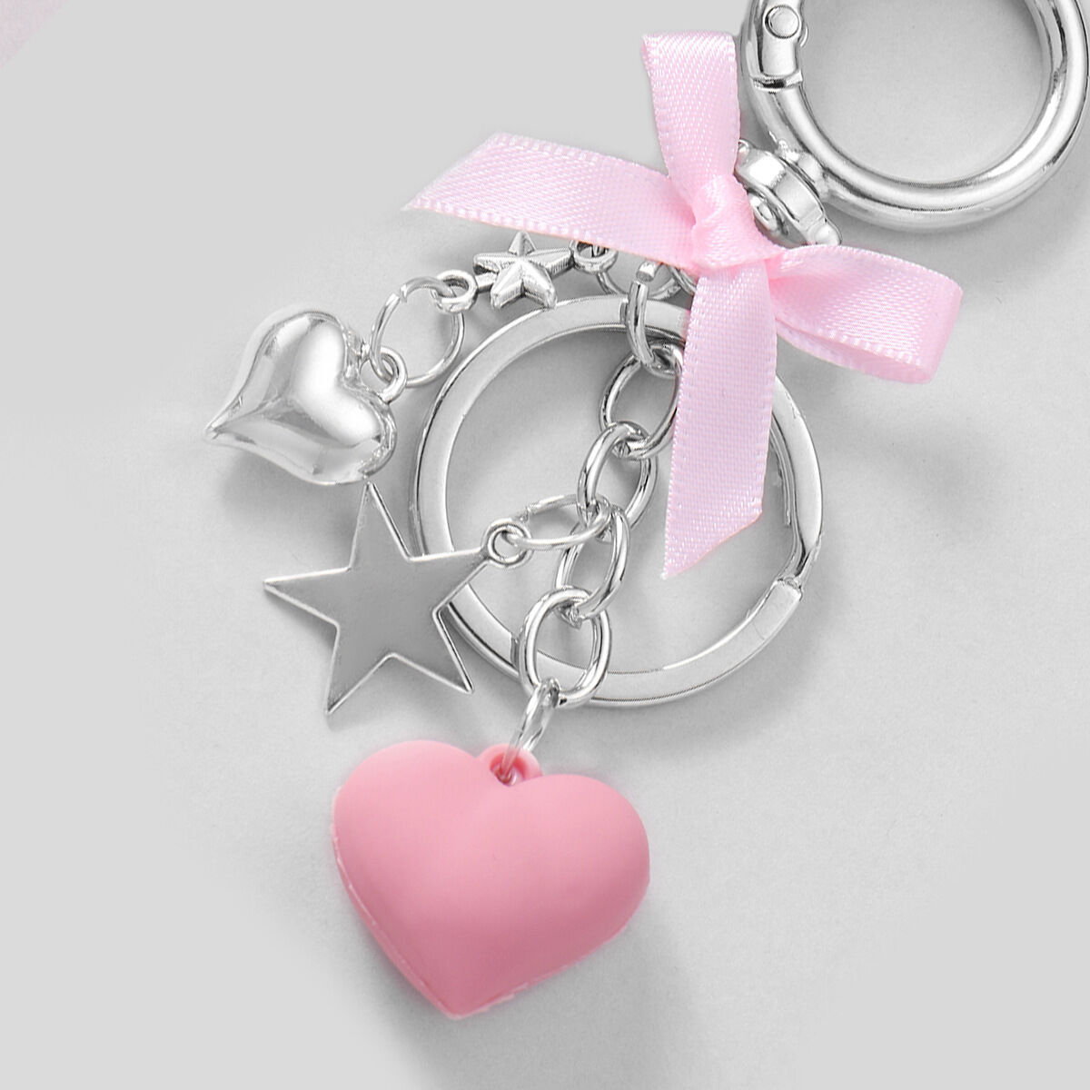 1 pezzo di ciondolo per borsa da donna in lega a forma di cuore dolce della serie romantica h5 Immagine3
