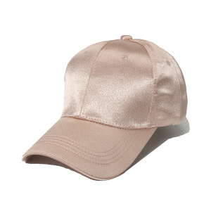 1 Piece Silk Satin Solid Color Baseball Cap h5 Picture2