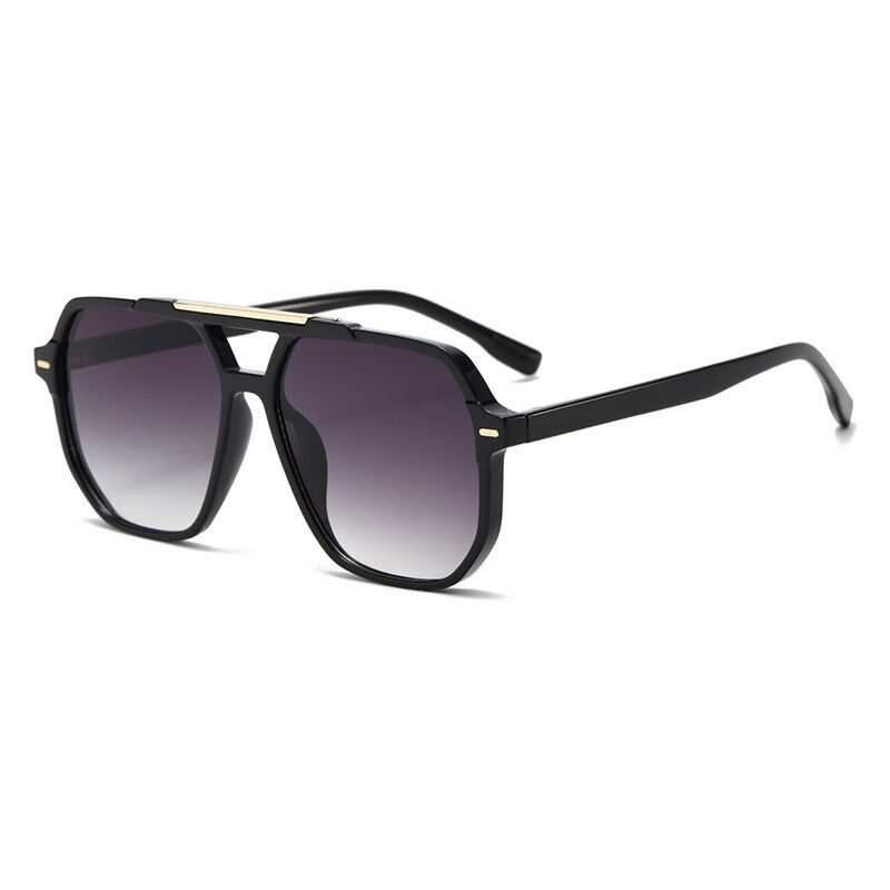 1 Pair of Stylish Large Leopard - print Square - frame Women's Sunglasses h5Picture3