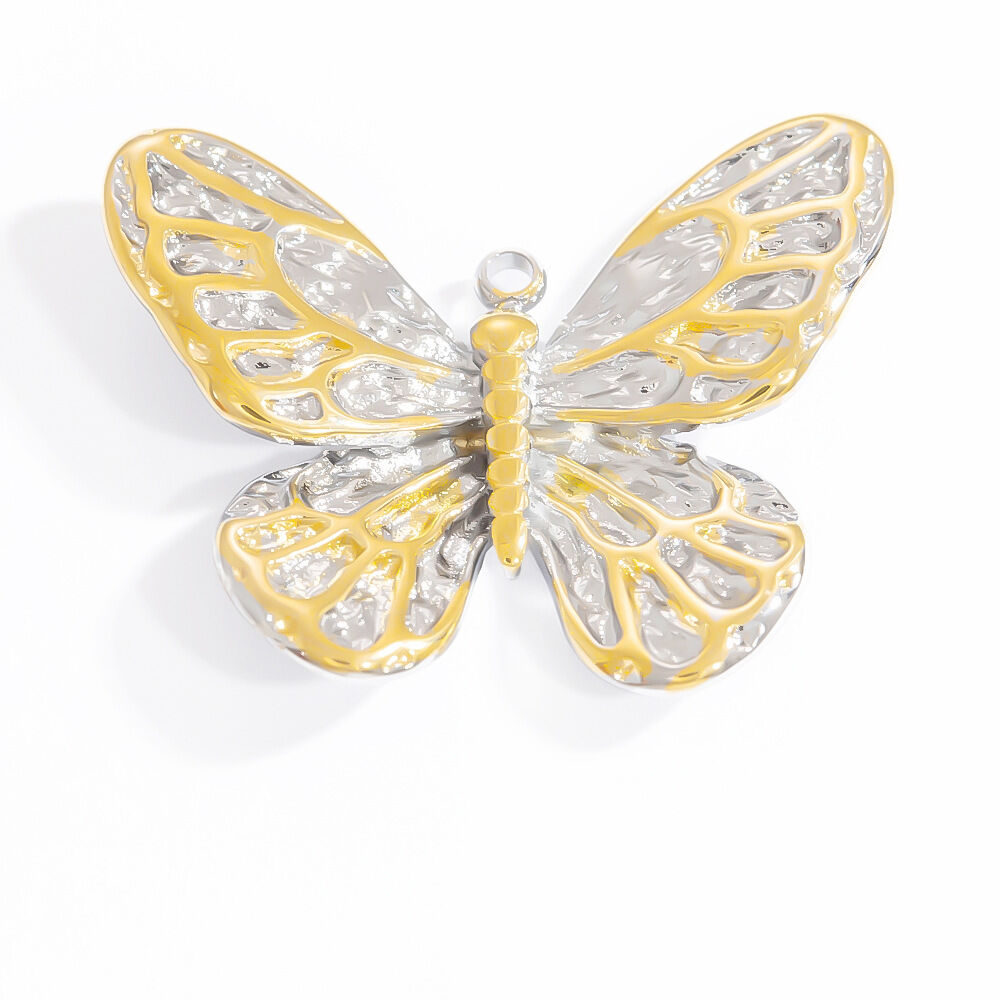 1 Piece Trendy Series Classic Flower Shape Stainless Steel Waterproof Gold & Silver Mixed Color Women's Pendants Picture7