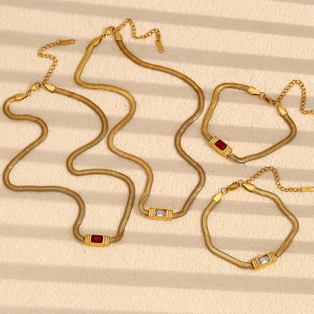 1 Piece Luxurious Series Retro Geometric Stainless Steel Waterproof Gold Color Women's Chain Bracelets h5Picture4